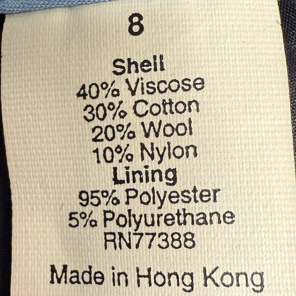 EUC Women's J. CREW Tweed Lined Wool Blend Trouser Pants Chambray Blue | Size 8 - Picture 9 of 10